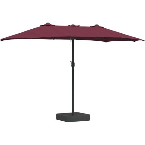 Maison Exclusive - Garten-Sonnenschirm Bordeauxrot 385 x 209 x 24
