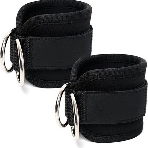 Sangles de cheville lestées et réglables avec rembourrage (1 paire) - Bandes de résistance pour le fitness, idéales pour les exercices des fessiers, des jambes et des pieds