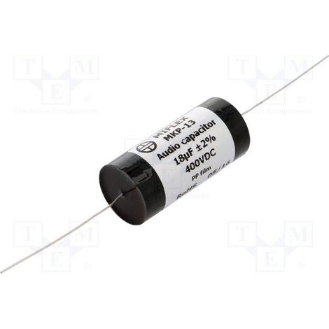 Spezial-Polypropylen-Kondensator AUDIO 18uF 400Vdc Axial MKP13-18U/400