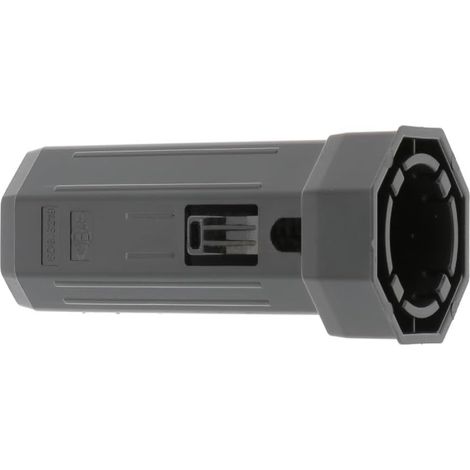Embout de tube de volet roulant octogonal en PVC noir Fenêtre Sortie Baie vitrée Store, pour tube octogonal de 40 mm sortie pour roulement Ø 28 mm (1/2)