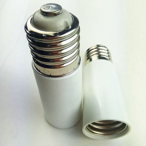 Douille de lampe à conversion étendue E40 vers E40 avec PBT ignifugé et certification CE.