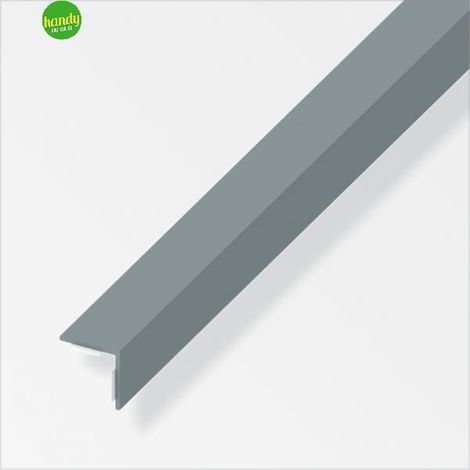 Profilo angolare autoadesivo Alfer Aluminium pvc grigio 20x20mm lungh. 1m (1/2)