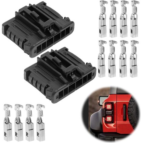 Rear Light Repair Connectors, 2 Pieces Rear Light Wiring Harness Plug, 12V Automotive Lamp Holder Plug with 12 Pins, Compatible with Citroen and Peugeot (1/5)