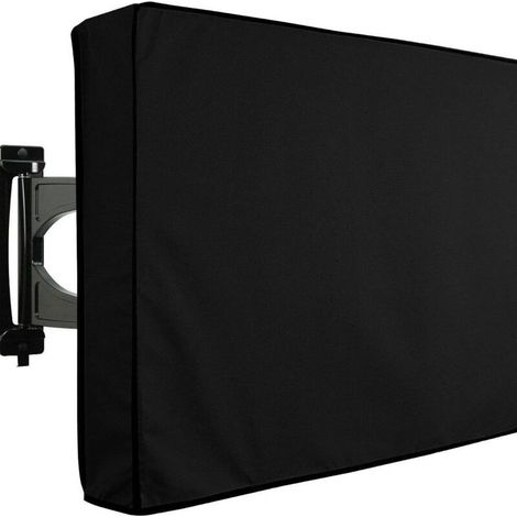 Noir 40-42 pouces 26,5&42&5 pouces Housse de protection extérieure pour téléviseur, housse anti-poussière pour meubles suspendus, housse de télévision imperméable en tissu Oxford (1/5)