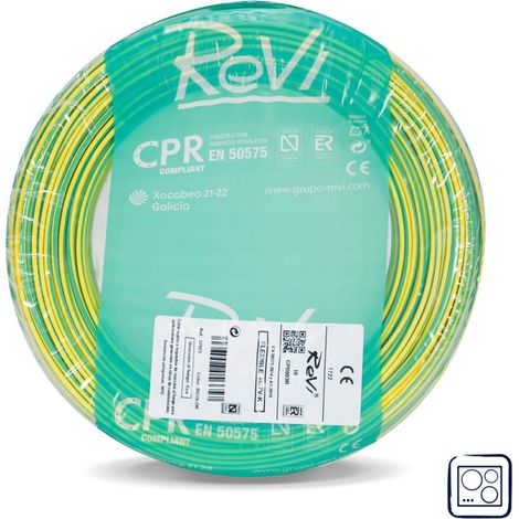 6 mm² Grün/Gelbes Elektrokabel 50 m  PVC-Draht  Elektrokabel (1/5)