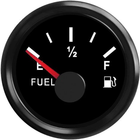 Jauge de carburant 0-90 ohms compatible avec voiture, bateau, moto, tracteur, générateur, yacht  jauge numérique de réservoir de carburant avec cadran de 52 mm et affichage LED (f20241122170) (1/4)