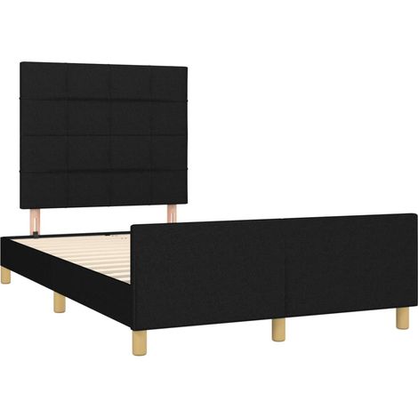 Estructura de cama sin colchón tela negro 120x190 cm vidaXL (1/4)