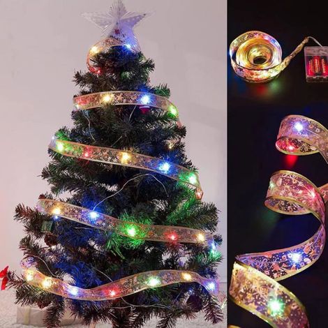 Guirlande LED Ruban Décorative LED Lumière Chaude pour Sapin de Noël Fête Intérieur Extérieur Ambiance Festive-10m (1/4)