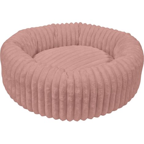 MOKA - Panier chien/chat gros velours côtelé - M - Rose