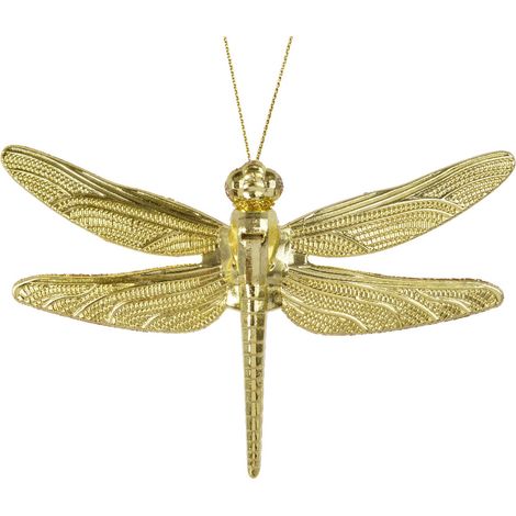 Pendaglio a forma di farfalla oro decorazione per albero di natale h 10 cm