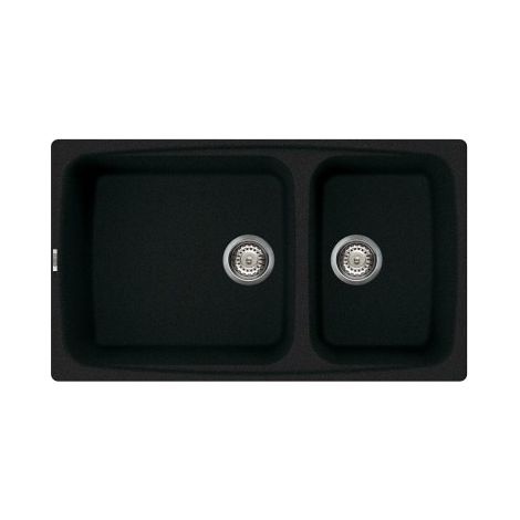 Lavello Elleci Incasso 2 vasche 86,4x50,3 Fox 450 Granitek Antracite LGF45059 (1/3)