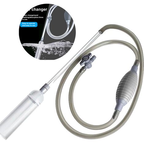 Nettoyeur d'aquarium par siphon, changeur d'eau pour aquarium, pompe à eau, cloche de vidange pour aquarium, nettoyeur de fond pour aquarium