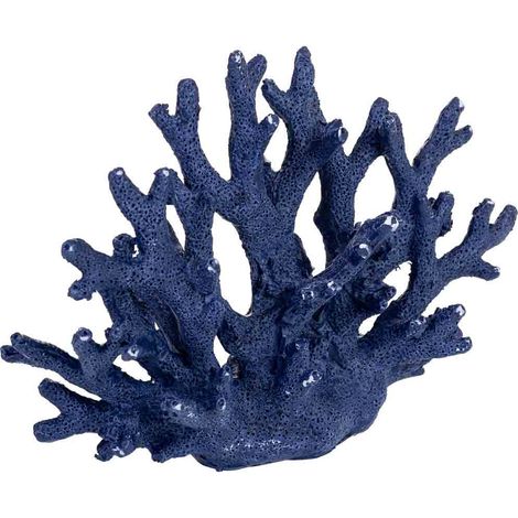Figura de decoración coral de resina azul 18.5x7x12cm