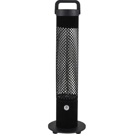 Litecraft Patio Heater 1200W Free Standing Outdoor IP45 Rated Fitting - Black