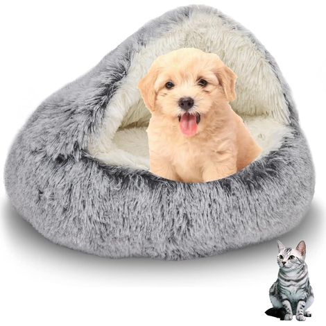 1 Lit Pour Chien Et Chat En Peluche Forme Coquillage Antidérapant Confortable Pour Animaux Petite Et Moyenne Taille (1/5)