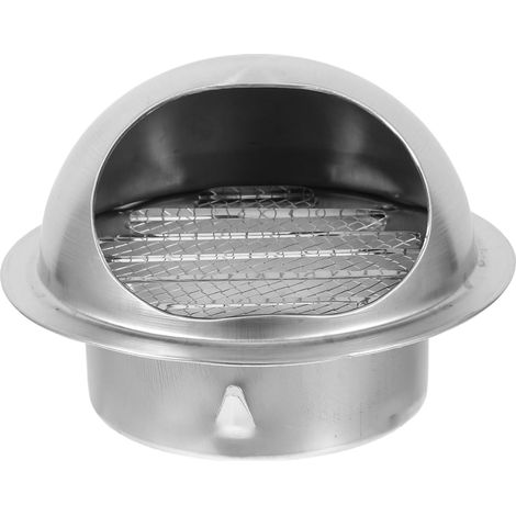 Capuchon D'Aération Mural Rond en Inoxydable13.8X13.8X9.5cm pour Sortie Cheminée Étanche À La Pluie Ventilation pour Cuisine Salle De Bain