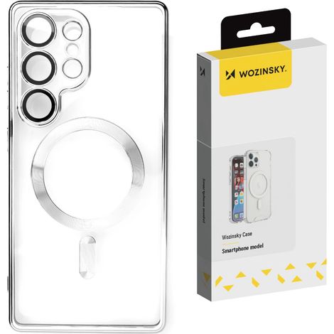 Wozinsky galvanisierte Magsafe-Hülle für Samsung Galaxy S24 FE – Silber (1/5)