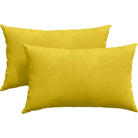 Maison Exclusive - Coussins de canapé 2 pcs Jaune 50 x 30 cm