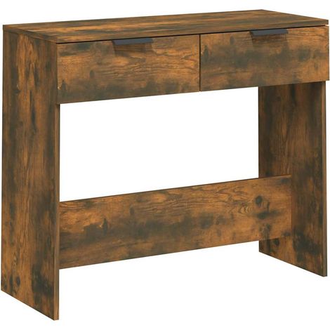 Maison Exclusive - Tavolino Consolle Rovere Fumo 90x36x75 cm in Legno Multistrato (1/5)