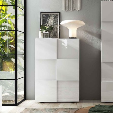Mobile multiuso 4 ripiani interni 78x116 bianco lucido - Dama StilProjectStore.com (1/3)