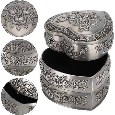 Vintage Heart-Shaped Jewelry, 3-Layer European Decorative Jewelry Container for Home (3 layers) (1/5)