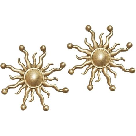Poignée de commode en laiton unique en forme de soleil - Poignées de porte de tiroir de cuisine et de chambre à coucher - Quincaillerie en laiton - Petite taille (1/4)