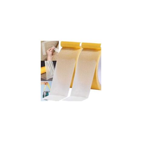 2er-Pack hochbelastbares, doppelseitiges Klebeband, Teppichklebeband, rückstandsfrei, geeignet für Teppiche, Holz und Fußböden (52000 cm) - Crezuo