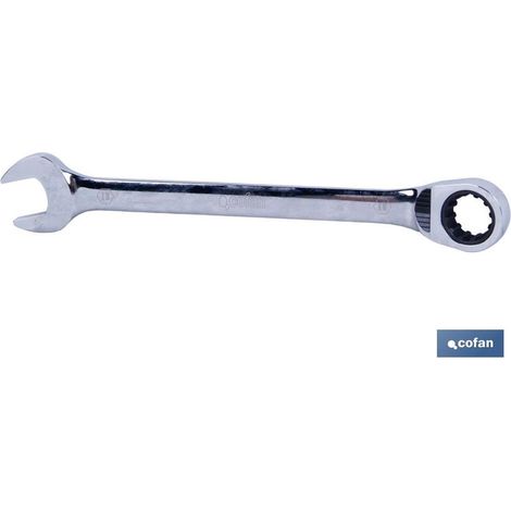 Chiave combinata a cricchetto reversibile. 24 mm