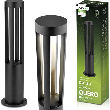Lampada da giardino per esterni a palo 12W LED 4000K QUERO 60cm LUMILED (1/5)