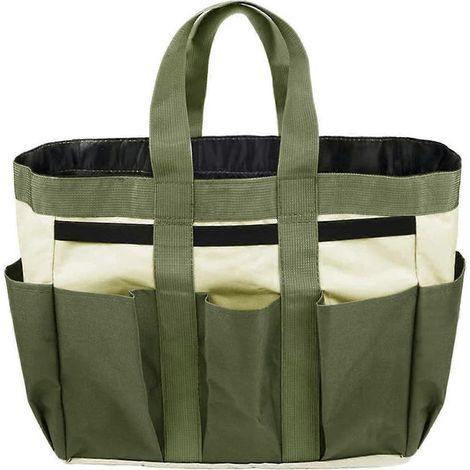 Tragbare Gartenwerkzeugtasche von Oxford, Pflanzenwerkzeugset, Aufbewahrungstasche mit mehreren Fächern für Zimmer- und Gartenpflanzen