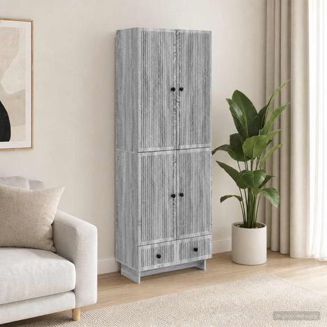 vidaXL Schrankset 2 pcs Grau Sonoma 66 x 34,5 x 95 cm Holzwerkstoff (1/5)