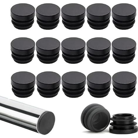 40 tappi per gambe di sedie in plastica, protezione per gambe di sedie in tubo di plastica rotondo da 19 mm, adatti per tappi di protezione per tubi, tappi di tenuta,