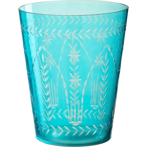 Vase en Verre "Tarifa" 23cm Bleu Azur
