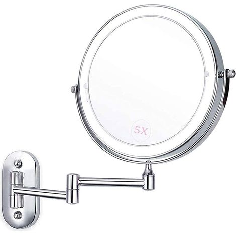 Products Bathroom Wall Mounted Makeup Mirror Two Sided 5X