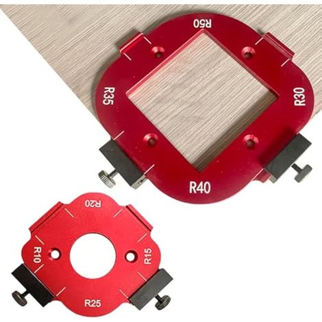 Gabarit de défonceuse en alliage d'aluminium pour le travail du bois - Outil auxiliaire de coupe à l'arc R10 R15 R20 R25 R30 R35 R40 R50 (1/5)