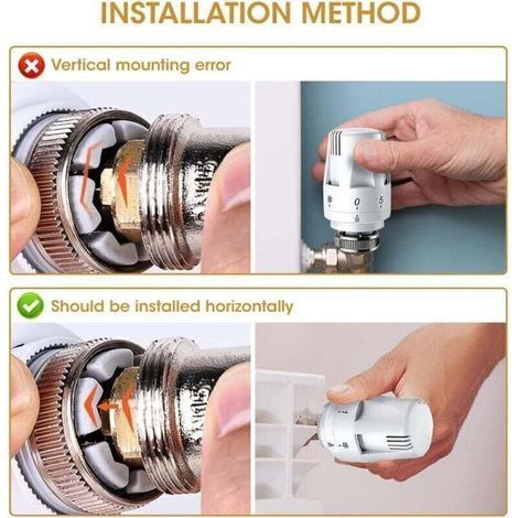 Lot de 4 Tête Thermostatique, Robinet Thermostatique Radiateur, Tete Thermostatique Radiateur, Valve de Radiateur Thermostatique M30 x 1,5.. (1/3)