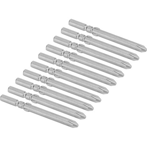 Jeu de 10 embouts de tournevis électriques magnétiques de 5 mm en acier allié S2, en forme de croix. (1/5)