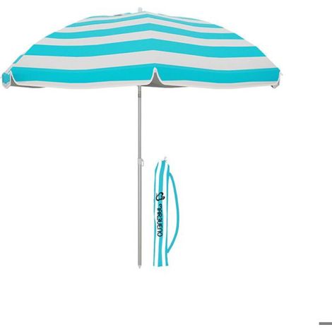 Strandparasol - MARBUENO - SOMMER 10216A - Blau - Durchmesser 160 cm - Polyester/Aluminium
