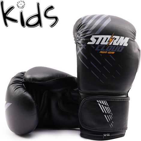 Gants de boxe StormCloud Lynx pour enfants, noir/gris, 170 g (1/5)