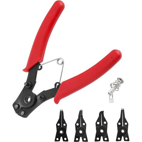 Pinza a punta intercambiabile per rondelle elastiche 4 in 1 WorkPro da 155 mm (1/4)