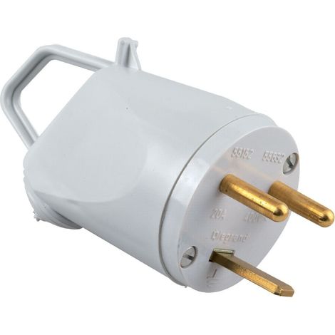 LEGRAND - Fiche mâle 2P+T 20A à anneau gris vrac