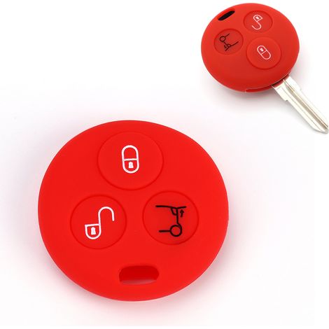 Coque En Silicone Pour Télécommande Clé Smart - Diamètre 4 Cm - Épaisseur 5 Mm - Compatible Modèles Smart 450 - 1 Pièce (1/5)