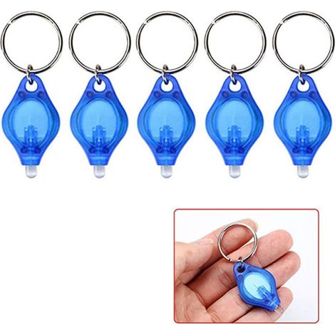 5er-Pack Mini-Taschenlampe mit UV-LED, Geldscheinprüfer-Schlüsselanhänger