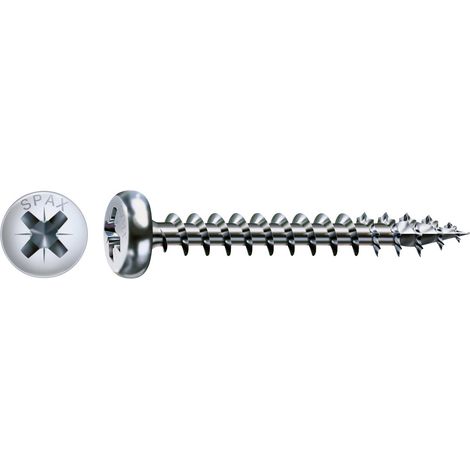SPAX 0231010400405 Halbrundschrauben 4 mm 40 mm Kreuzschlitz Pozidriv Stahl 500 St.