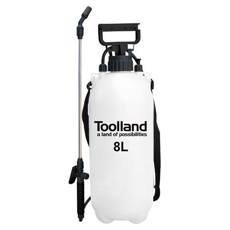 Pulvérisateur à pression avec lance - 8 litres - Noir et blanc (1/6)