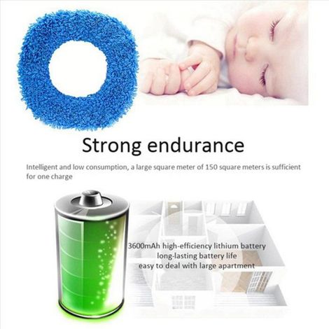 4X Vadrouille Jetable, Tampons en Microfibre de Remplacement Durables Lavables, Chiffon de Vadrouille à Poussière pour Aspirateur (1/5)
