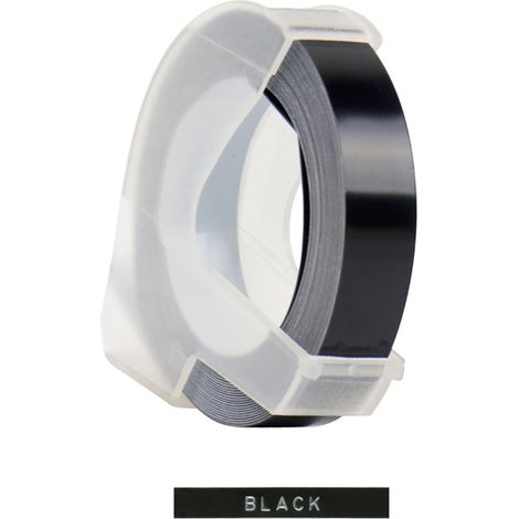 Recharge de ruban d'étiquettes en relief 3D pour étiqueteuse DYMO 12965 1610, 9,5 mm x 3 m, 1 rouleau noir (1/2)