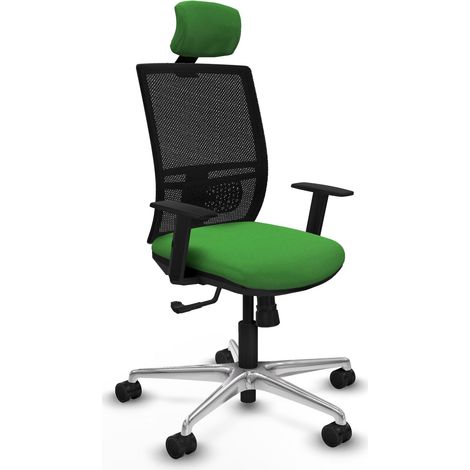 Sedia ergonomica piqueras y crespo Yunquera nero alluminio (1/2)
