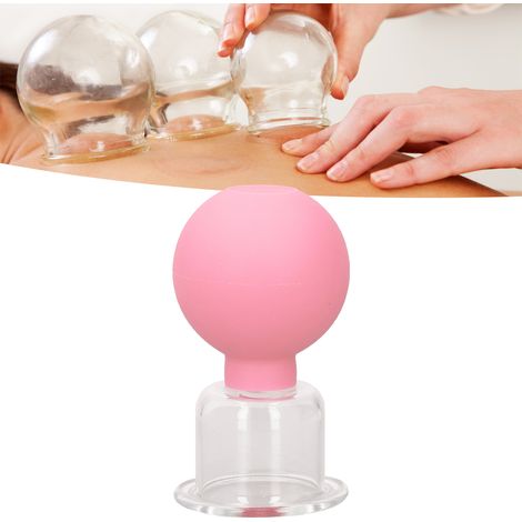 Dispositif de ventouses, boule de massage facial en silicone, ventouses sous vide, ventouse coulissante, rose, taille 4, à l'unité. (1/5)
