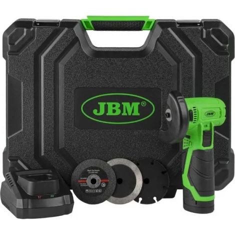 JBM 60061C Smerigliatrice angolare 12 V da 75 mm a batteria
